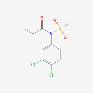 molecular formula C10H11Cl2NO3S B8039664 N-(3,4-dichlorophenyl)-N-methylsulfonylpropanamide 
