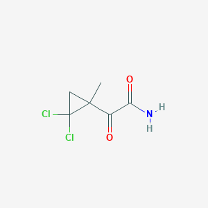molecular formula C6H7Cl2NO2 B8039667 2-(2,2-Dichloro-1-methylcyclopropyl)-2-oxoacetamide 