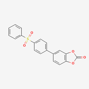molecular formula C19H12O5S B8039688 5-[4-(Benzenesulfonyl)phenyl]-1,3-benzodioxol-2-one 