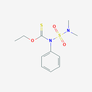 molecular formula C11H16N2O3S2 B8039706 O-ethyl N-(dimethylsulfamoyl)-N-phenylcarbamothioate 