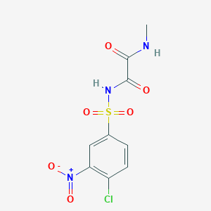 molecular formula C9H8ClN3O6S B8039752 N'-(4-chloro-3-nitrophenyl)sulfonyl-N-methyloxamide 