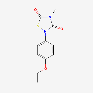 molecular formula C11H12N2O3S B8039754 2-(4-Ethoxyphenyl)-4-methyl-1,2,4-thiadiazolidine-3,5-dione 