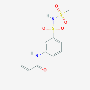 molecular formula C11H14N2O5S2 B8039774 2-methyl-N-[3-(methylsulfonylsulfamoyl)phenyl]prop-2-enamide 