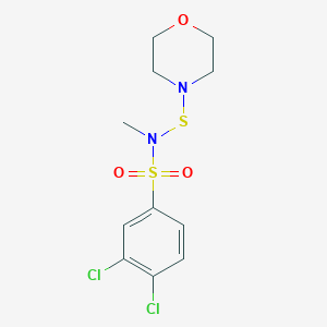 molecular formula C11H14Cl2N2O3S2 B8039787 3,4-dichloro-N-methyl-N-morpholin-4-ylsulfanylbenzenesulfonamide 