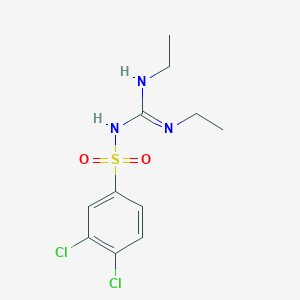 molecular formula C11H15Cl2N3O2S B8039794 1-(3,4-Dichlorophenyl)sulfonyl-2,3-diethylguanidine 