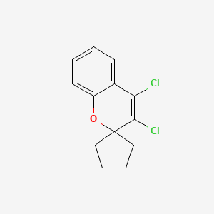 molecular formula C13H12Cl2O B8039801 3,4-Dichlorospiro[chromene-2,1'-cyclopentane] 