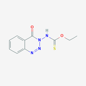 molecular formula C10H10N4O2S B8039805 O-ethyl N-(4-oxo-1,2,3-benzotriazin-3-yl)carbamothioate 