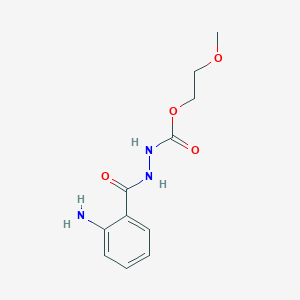 molecular formula C11H15N3O4 B8039815 2-methoxyethyl N-[(2-aminobenzoyl)amino]carbamate 