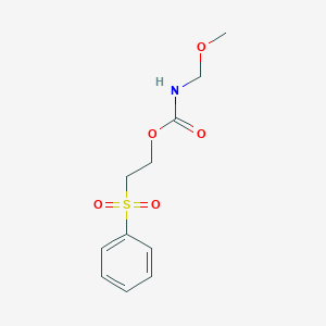 molecular formula C11H15NO5S B8039823 2-(benzenesulfonyl)ethyl N-(methoxymethyl)carbamate 