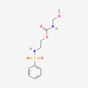 molecular formula C11H16N2O5S B8039836 2-(benzenesulfonamido)ethyl N-(methoxymethyl)carbamate 