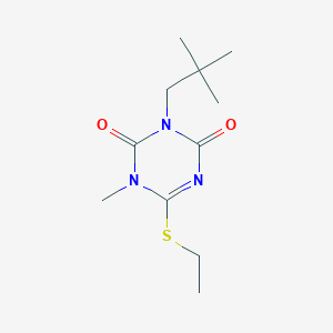 molecular formula C11H19N3O2S B8039840 3-(2,2-Dimethylpropyl)-6-ethylsulfanyl-1-methyl-1,3,5-triazine-2,4-dione 