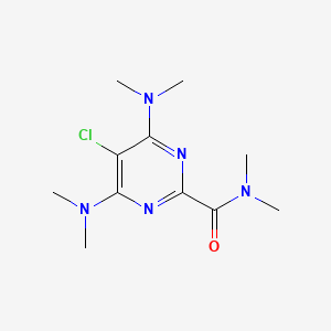 molecular formula C11H18ClN5O B8039846 5-chloro-4,6-bis(dimethylamino)-N,N-dimethylpyrimidine-2-carboxamide 