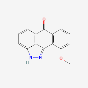 molecular formula C15H10N2O2 B8039874 3-Methoxy-14,15-diazatetracyclo[7.6.1.02,7.013,16]hexadeca-1(15),2(7),3,5,9(16),10,12-heptaen-8-one 