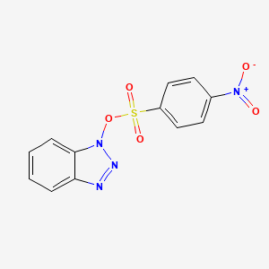 molecular formula C12H8N4O5S B8039911 1-(p-Nitrobenzensulfonyloxy)-1,2,3-benzotriazole 