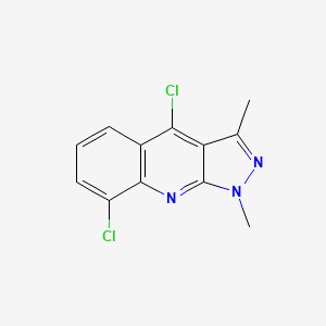 molecular formula C12H9Cl2N3 B8039929 4,8-Dichloro-1,3-dimethylpyrazolo[3,4-b]quinoline 