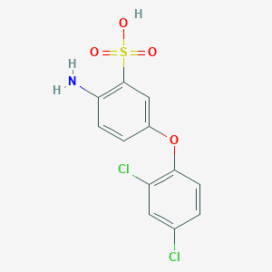molecular formula C12H9Cl2NO4S B8039935 2-Amino-5-(2,4-dichlorophenoxy)benzenesulfonic acid 