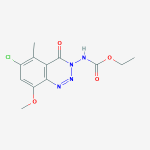 ethyl N-(6-chloro-8-methoxy-5-methyl-4-oxo-1,2,3-benzotriazin-3-yl)carbamate