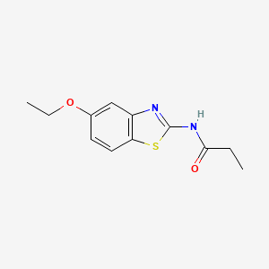 molecular formula C12H14N2O2S B8040053 N-(5-ethoxy-1,3-benzothiazol-2-yl)propanamide 