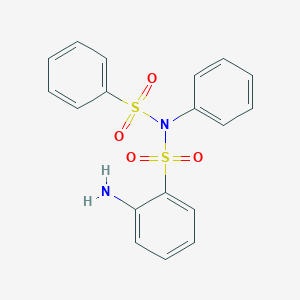 molecular formula C18H16N2O4S2 B8040109 2-amino-N-(benzenesulfonyl)-N-phenylbenzenesulfonamide 