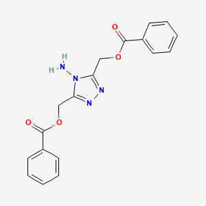 [4-Amino-5-(benzoyloxymethyl)-1,2,4-triazol-3-yl]methyl benzoate