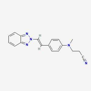 3-[4-[(E)-2-(benzotriazol-2-yl)ethenyl]-N-methylanilino]propanenitrile