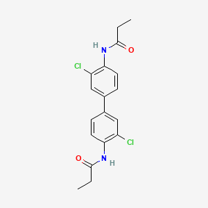 molecular formula C18H18Cl2N2O2 B8040139 N-[2-chloro-4-[3-chloro-4-(propanoylamino)phenyl]phenyl]propanamide 