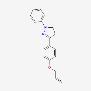 molecular formula C18H18N2O B8040144 2-Phenyl-5-(4-prop-2-enoxyphenyl)-3,4-dihydropyrazole 
