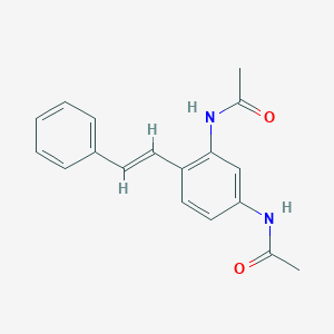 N-[3-acetamido-4-[(E)-2-phenylethenyl]phenyl]acetamide