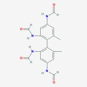 molecular formula C18H18N4O4 B8040156 N-[4-(2,4-diformamido-6-methylphenyl)-3-formamido-5-methylphenyl]formamide 