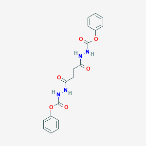 molecular formula C18H18N4O6 B8040158 phenyl N-[[4-oxo-4-(2-phenoxycarbonylhydrazinyl)butanoyl]amino]carbamate 