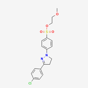 2-Methoxyethyl 4-[5-(4-chlorophenyl)-3,4-dihydropyrazol-2-yl]benzenesulfonate