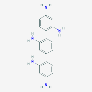 molecular formula C18H19N5 B8040180 4-[3-Amino-4-(2,4-diaminophenyl)phenyl]benzene-1,3-diamine 