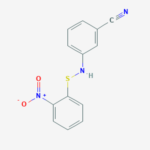 3-[(2-Nitrophenyl)sulfanylamino]benzonitrile
