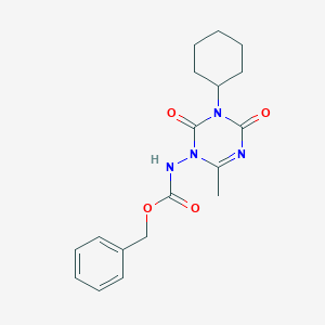benzyl N-(3-cyclohexyl-6-methyl-2,4-dioxo-1,3,5-triazin-1-yl)carbamate
