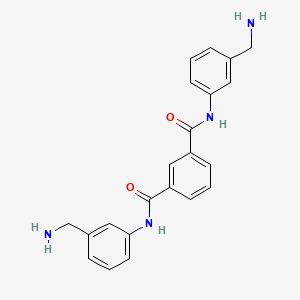 molecular formula C22H22N4O2 B8040240 1-N,3-N-bis[3-(aminomethyl)phenyl]benzene-1,3-dicarboxamide 