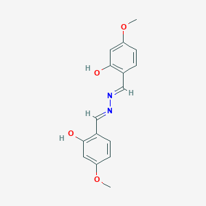 molecular formula C16H16N2O4 B8040256 2-[(E)-[(E)-(2-hydroxy-4-methoxyphenyl)methylidenehydrazinylidene]methyl]-5-methoxyphenol 