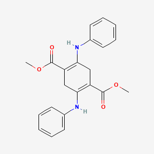 molecular formula C22H22N2O4 B8040293 Dimethyl 2,5-dianilinocyclohexa-1,4-diene-1,4-dicarboxylate CAS No. 4898-58-2