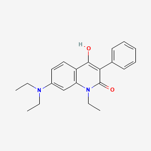 molecular formula C21H24N2O2 B8040294 7-(Diethylamino)-1-ethyl-4-hydroxy-3-phenylquinolin-2-one 