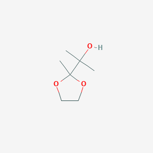 molecular formula C7H14O3 B8040314 2-(2-Methyl-1,3-dioxolan-2-yl)propan-2-ol CAS No. 6322-38-9