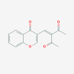 molecular formula C15H12O4 B8040333 3-(2,2-Diacetylvinyl)-4H-1-benzopyran-4-one CAS No. 57443-91-1