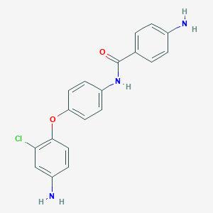 molecular formula C19H16ClN3O2 B8040352 4-amino-N-[4-(4-amino-2-chlorophenoxy)phenyl]benzamide 