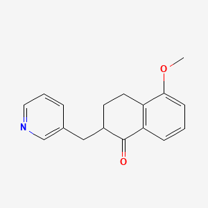 molecular formula C17H17NO2 B8040353 5-methoxy-2-(pyridin-3-ylmethyl)-3,4-dihydro-2H-naphthalen-1-one 