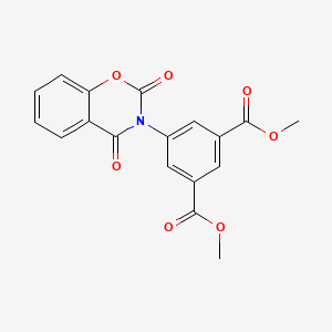 molecular formula C18H13NO7 B8040385 Dimethyl 5-(2,4-dioxo-1,3-benzoxazin-3-yl)benzene-1,3-dicarboxylate 
