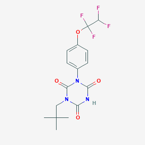 molecular formula C16H17F4N3O4 B8040437 1-(2,2-Dimethylpropyl)-3-[4-(1,1,2,2-tetrafluoroethoxy)phenyl]-1,3,5-triazinane-2,4,6-trione 