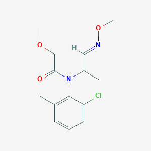 molecular formula C14H19ClN2O3 B8040487 N-(2-chloro-6-methylphenyl)-2-methoxy-N-[(1E)-1-methoxyiminopropan-2-yl]acetamide 