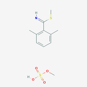 molecular formula C11H17NO4S2 B8040488 Methyl 2,6-dimethylbenzenecarboximidothioate;methyl hydrogen sulfate 