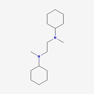 molecular formula C16H32N2 B8040490 N,N'-Dicyclohexyl-N,N'-dimethyl-ethane-1,2-diamine 