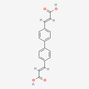 molecular formula C18H14O4 B8040491 4,4'-Biphenyldiacrylic acid 