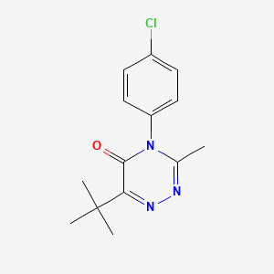 molecular formula C14H16ClN3O B8040574 4-(4-Chlorophenyl)-6-(1,1-dimethylethyl)-3-methyl-1,2,4-triazin-5(4H)-one CAS No. 1089330-69-7