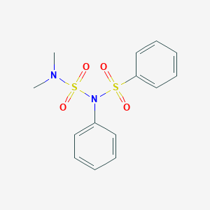 molecular formula C14H16N2O4S2 B8040591 N-(dimethylsulfamoyl)-N-phenylbenzenesulfonamide 